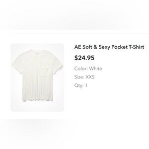 AE Soft & Sexy Pocket T-Shirt in White